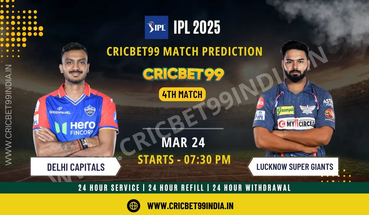 Read more about the article DC vs LSG, 4th Match – IPL 2025 Match Prediction on Cricbet99