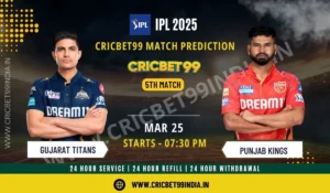 Read more about the article GT vs PBKS IPL 2025: Cricbet99 Match Prediction, Cricket Odds