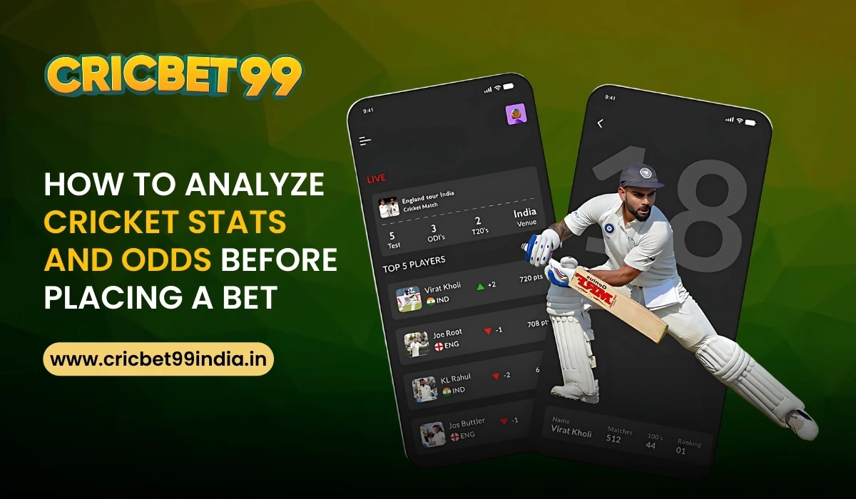 Read more about the article How to Analyze Cricket Stats and Odds Before Placing a Bet on Cricbet99